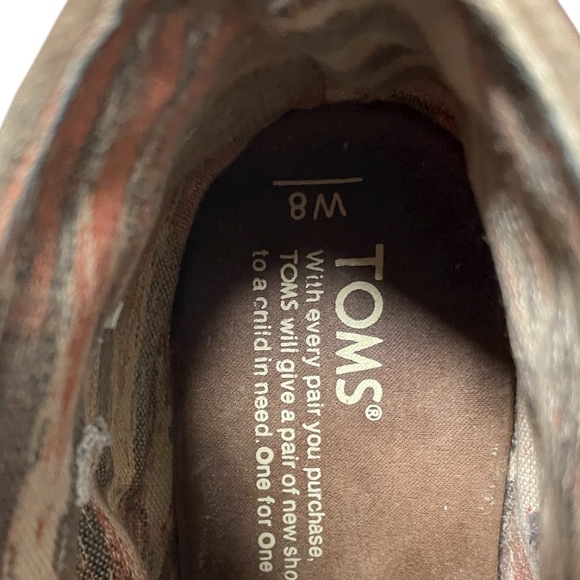 Toms Desert Wedge Booties Women's Size 8 Tan Taupe Suede Ankle Boots Lace Up - Picture 7 of 9